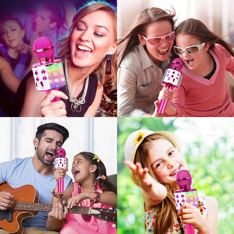 Microfone para karaoke infantil - Ferlaquez Kids