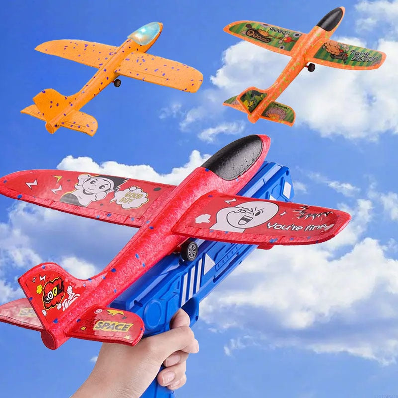 Brinquedo lançador de avião - Ferlaquez Kids